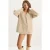 Textured V-hals Knopencardigan