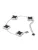 Lenoites Armband ‘Four-leaf Clover 16’  zwart / zilver