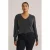 WE Fashion Curve top zwart met glitter