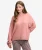 Geborstelde Gebreide Trui Oversized Pasvorm Pink