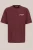 WE Fashion – Heren relaxed fit T-shirt met print – Relaxed Fit – Donkerrood – Katoen –