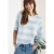Cecil Dames Sweater met korte mouwen en strepen in Blauw