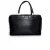 Gianni Versace zwarte leren handtas met bont