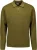 NO EXCESS Gebreide Pullover Polo Buttons Jacquard Army heren