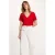 Morgan top met linnen rood