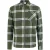 SoulCal Heren-shacket van geruite flanel met doorlopende rits en lange mouwen (Kaki Groen)