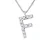 Collar ABC Diamonds 0.06 Cts LETTER “F” 18K wit