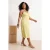 Trendyol Curve Dames Geel Bloemen Midi Mouwloos Casual A-lijn Grote maten Jurk