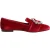 Dolce & Gabbana Rode Velours Kristallen Gespschoenen Flats