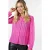 EsQualo Blouse Lace Ruffles Pink