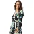 Biba Wrapjurk met lange mouwen en all-overprint voor dames (Donkerblauw)