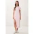 Slim Fit Midi Jurk met Zijsplit