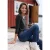Shirt met 3/4-mouwen en V-hals