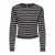 ONLY gebreide gestreepte trui – donkerbruin/blauw