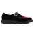 TUK Pointed Creeper Black Burgundy Suede Monk Buckle Platform Shoes – A9592