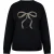 Miso Dames/Dames Sweatshirt met Strik Ronde Hals en Lange Mouwen (Zwart/luipaard)