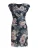 SWING Kokerjurk  marine / duifblauw / rosa / wit
