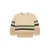 Little Dutch junior katoenen gestreepte gebreide trui – beige/groen