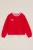 WE Fashion – Meisjes oversized sweater met print – Oversized – Felrood – Katoen –
