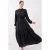 Gebuttonde Maxi Jurk met Ronde Hals en Tailleband