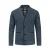 Herenvest met opstaande kraag met twee zakken en knopen voor winterblauw