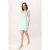 TRENDYOLMİLLA Dames Turquoise Effen Kort / Mini Mouwloos A-lijn Jurken