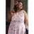 Topvintage Exclusive ~ Cindi Floral swing jurk in zachtroze