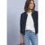 Street One Dames Jas met lange mouwen in Silk-Look en ritssluiting in Blauw