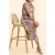 ICode Mauve Long Shirt-dress With Parrot Print Parma