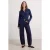 TRENDYOLMİLLA Dames Donkerblauw Effen Lang Regular fit Overhemden