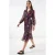 V-hals Midi-jurk met knoopsluiting