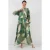 Geprinte V-hals Maxi-jurk met knoopsluiting