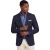 Colbert Scotland Blue donkerblauw geprint borstzak