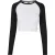 Urban Classics Dames retro organic crop t-shirt met lange mouwen
