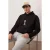 TRENDYOL MAN Heren Zwart Dierenprint Lang Oversized Sweatshirts
