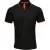 Premier Herencontrast Coolchecker Polo Shirt (Zwart/Oranje)