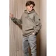 Rellix rechtvallende hoodie met logo – grijsgroen