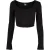 Urban Classics Dames/Dames geribde top met lange mouwen (Zwart)