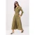 Trendyol Modest Dames Kaki Effen Maxi Lang Skater Modest Jurken