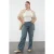Trendyol Curve Dames Blauw Effen Wijde pijp Hoge taille Grote maten Jeans