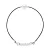 LOVE armband LINK zoetwaterparels Ronde 9-10mm White Tie Black Nylon 925