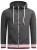 Alessandro Salvarini Sweatvest  grijs / donkergrijs / rood