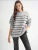 MixRay Oversized trui  lichtgrijs / zwart