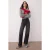 TRENDYOLMİLLA Dames Zwart Effen Wijde pijp Hoge taille Jeans