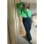 Effen Ronde Hals Versleten Cropped Trui