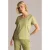 Yest T-shirt lichtgroen travelstof met lurex