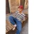TRENDYOL MAN Heren Wit Gestreept Kort Oversized T-shirts