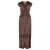 Apricot Jurk  bruin / rosa / roestrood / zwart / wit