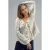 Laceshirt met V-hals en strik