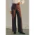 AWARE high waist wide leg pantalon – aubergine